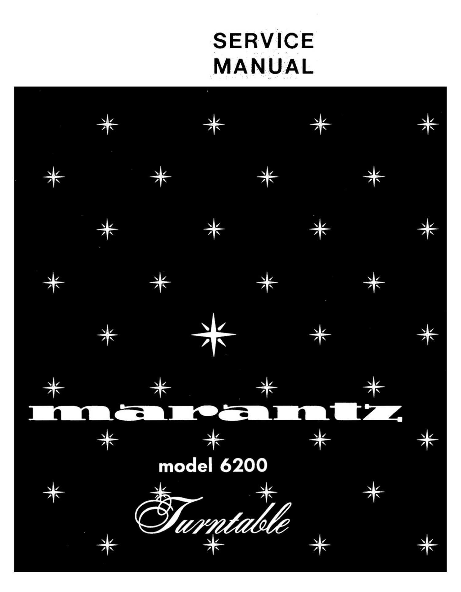 Marantz 6200 Service Manual