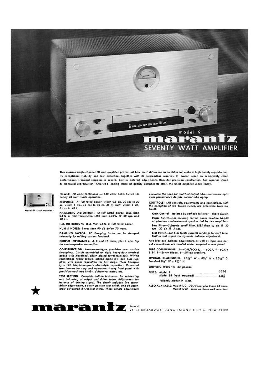 Marantz 9 Brochure