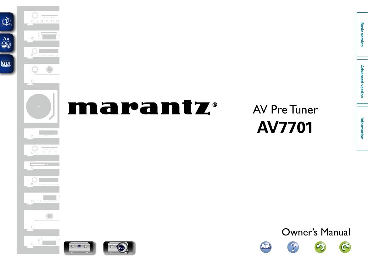 Marantz AV 7701 Owners Manual
