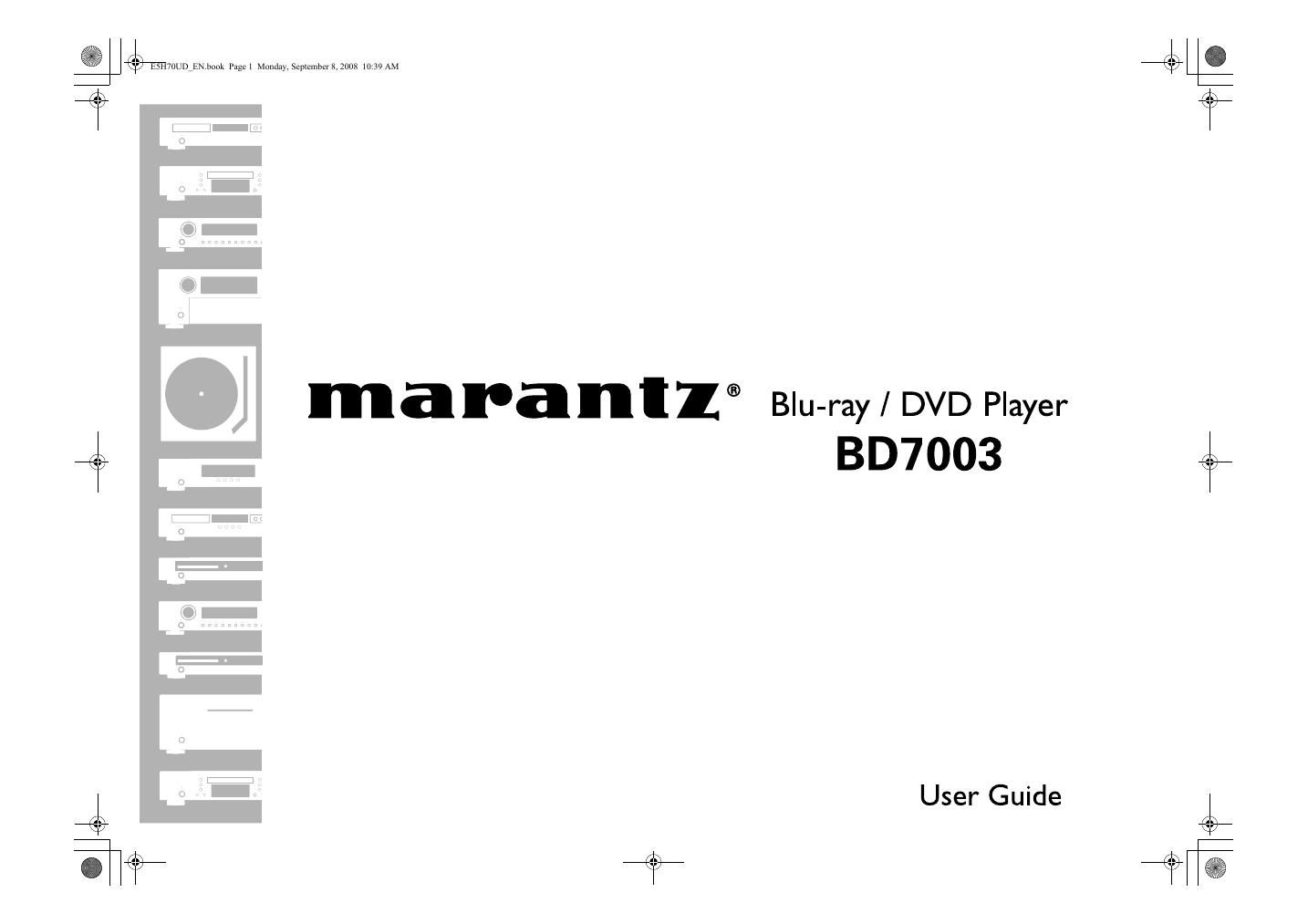 Marantz BD 7003 User Guide