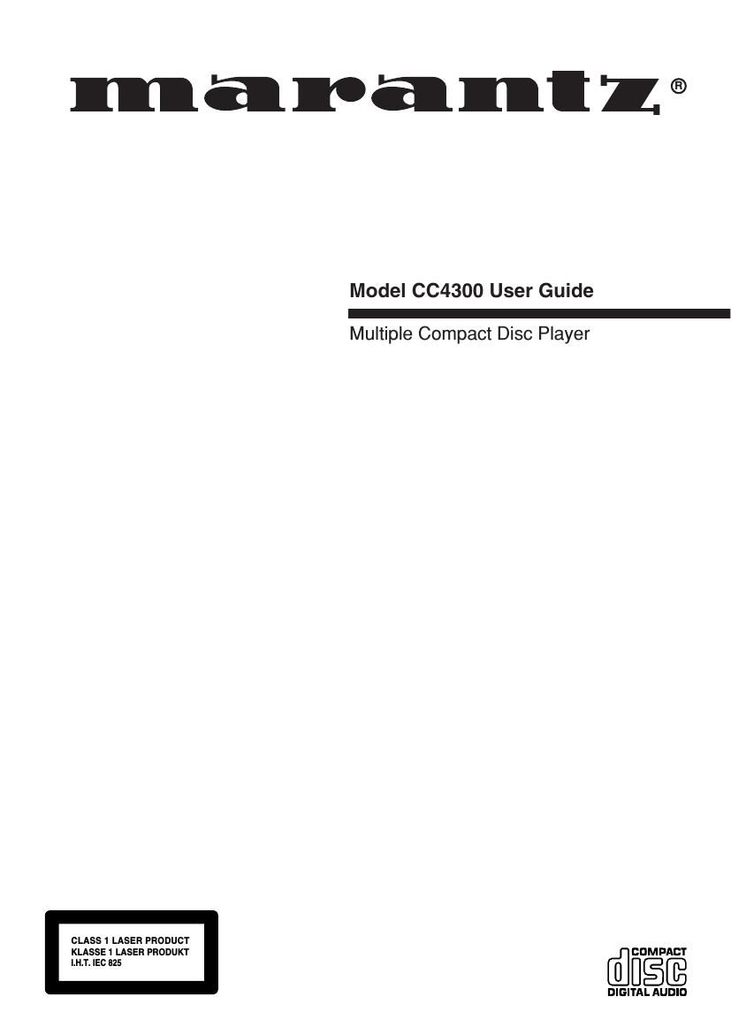 Marantz CC 4300 Owners Manual
