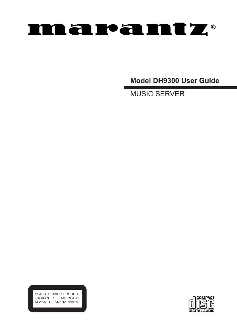 Marantz DH 9300 Owners Manual
