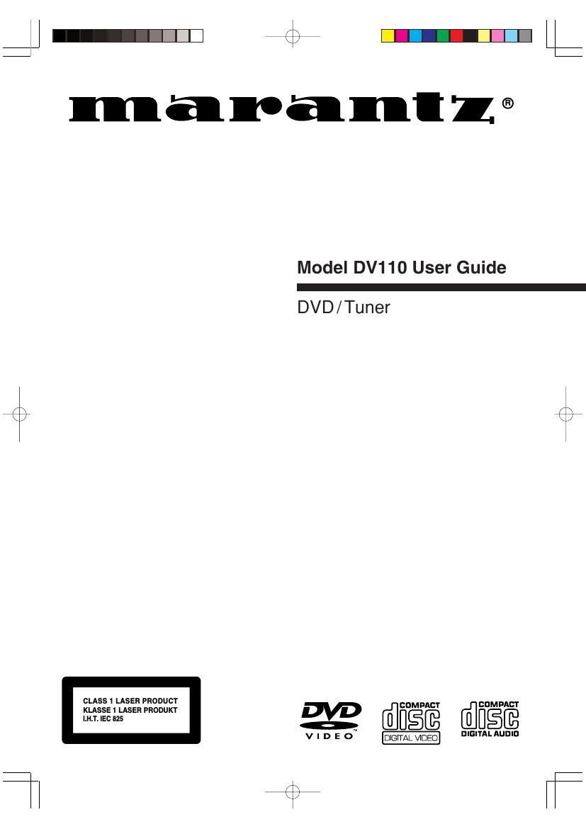 Marantz DV 110 Owners Manual