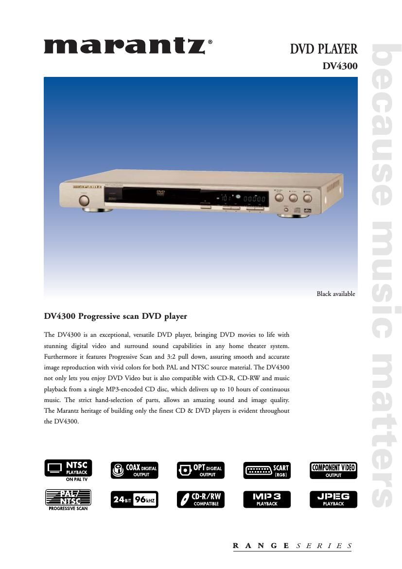 Marantz DV 4300 Brochure