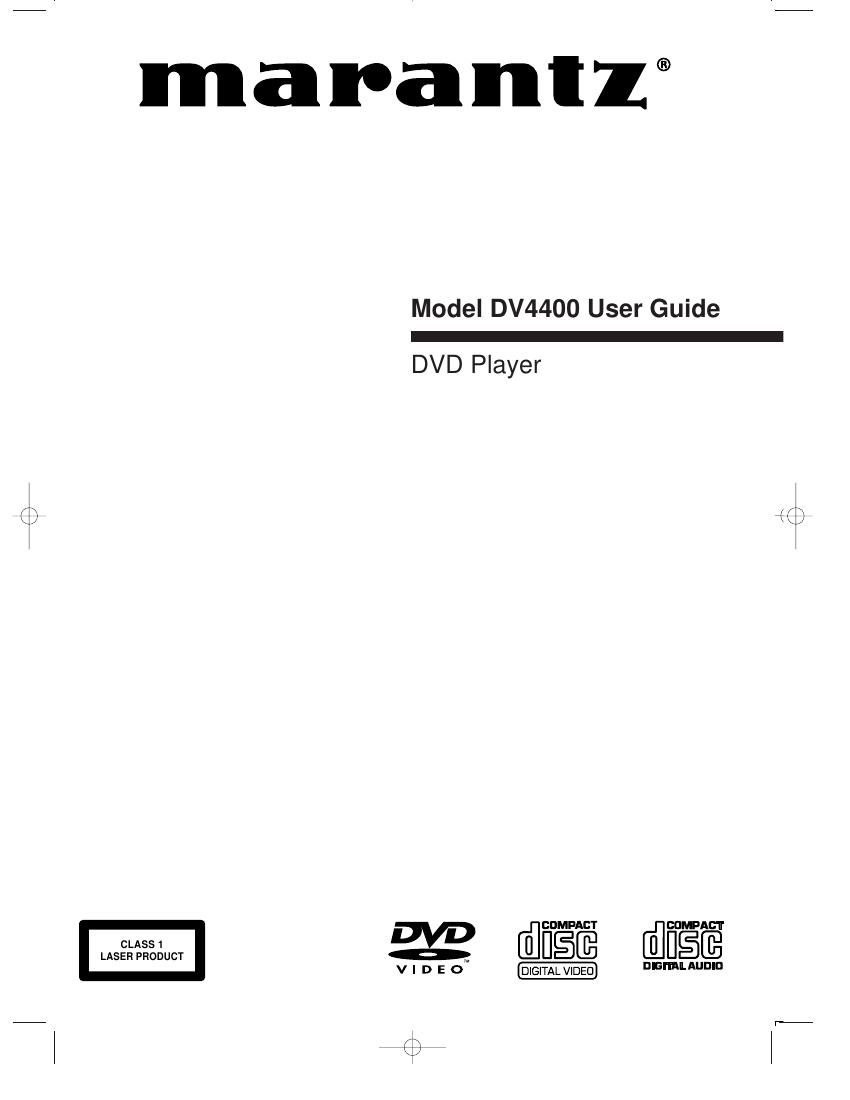 Marantz DV 4400 Owners Manual