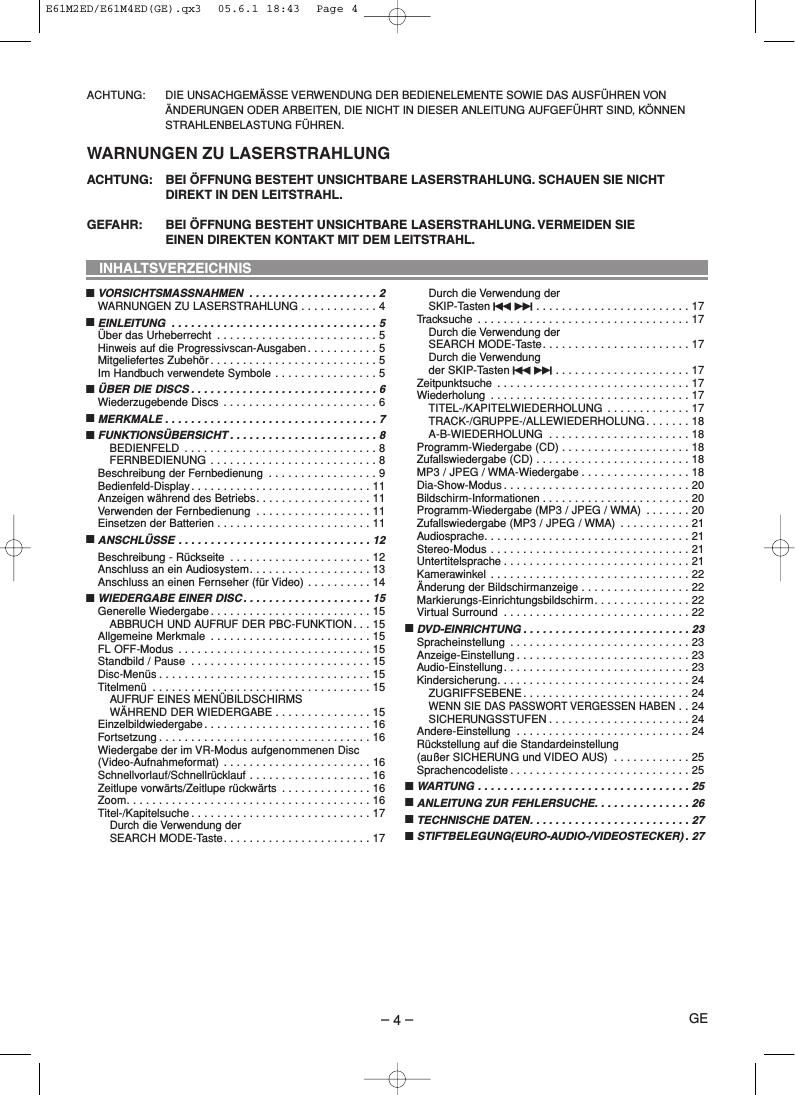 Marantz DV 4600 Owners Manual 2