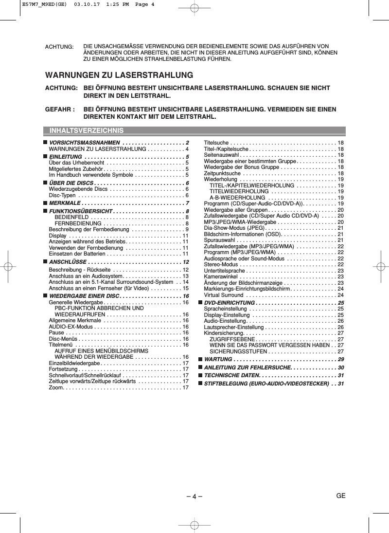 Marantz DV 6400 Owners Manual 2