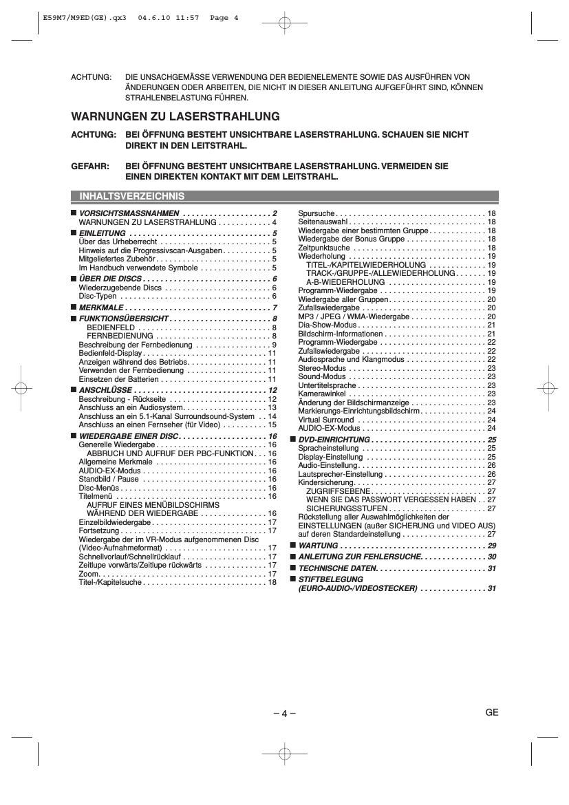 Marantz DV 6500 Owners Manual 2