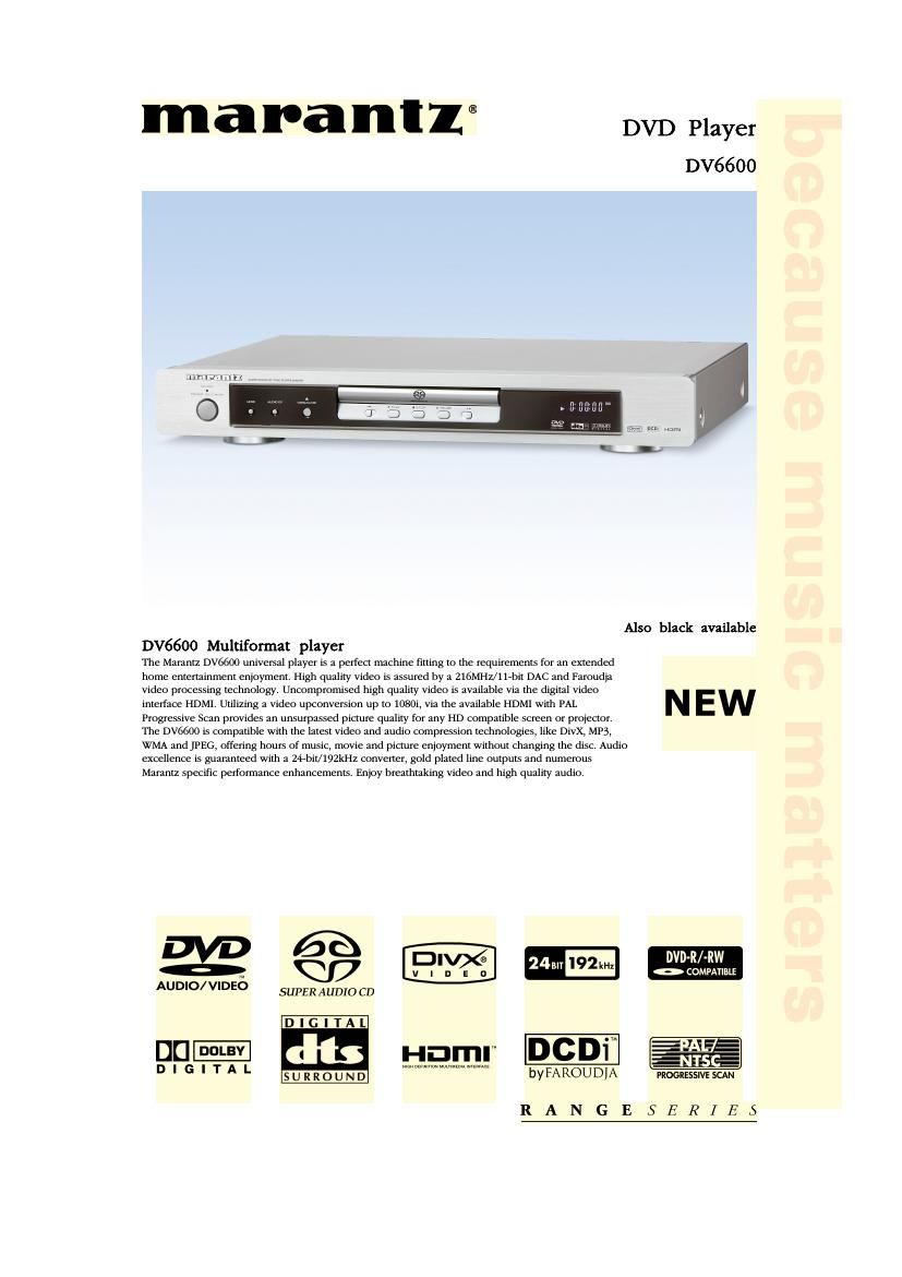 Marantz DV 6600 Brochure 2