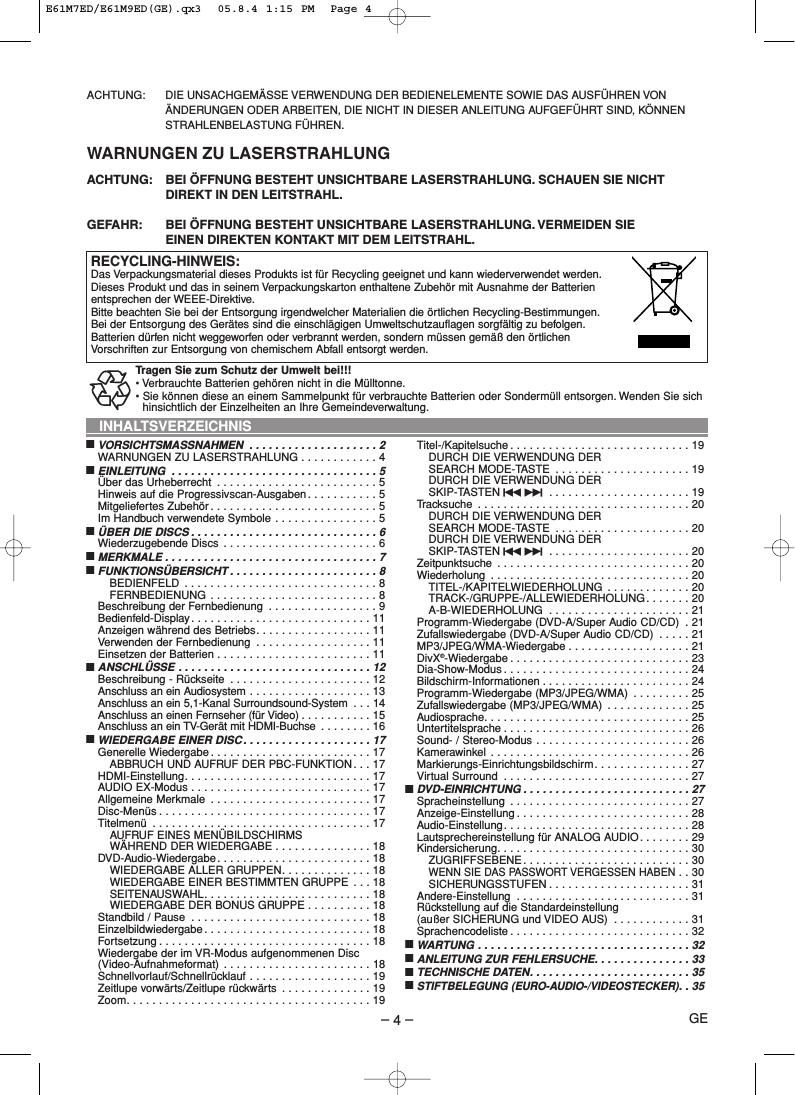 Marantz DV 6600 Owners Manual 2