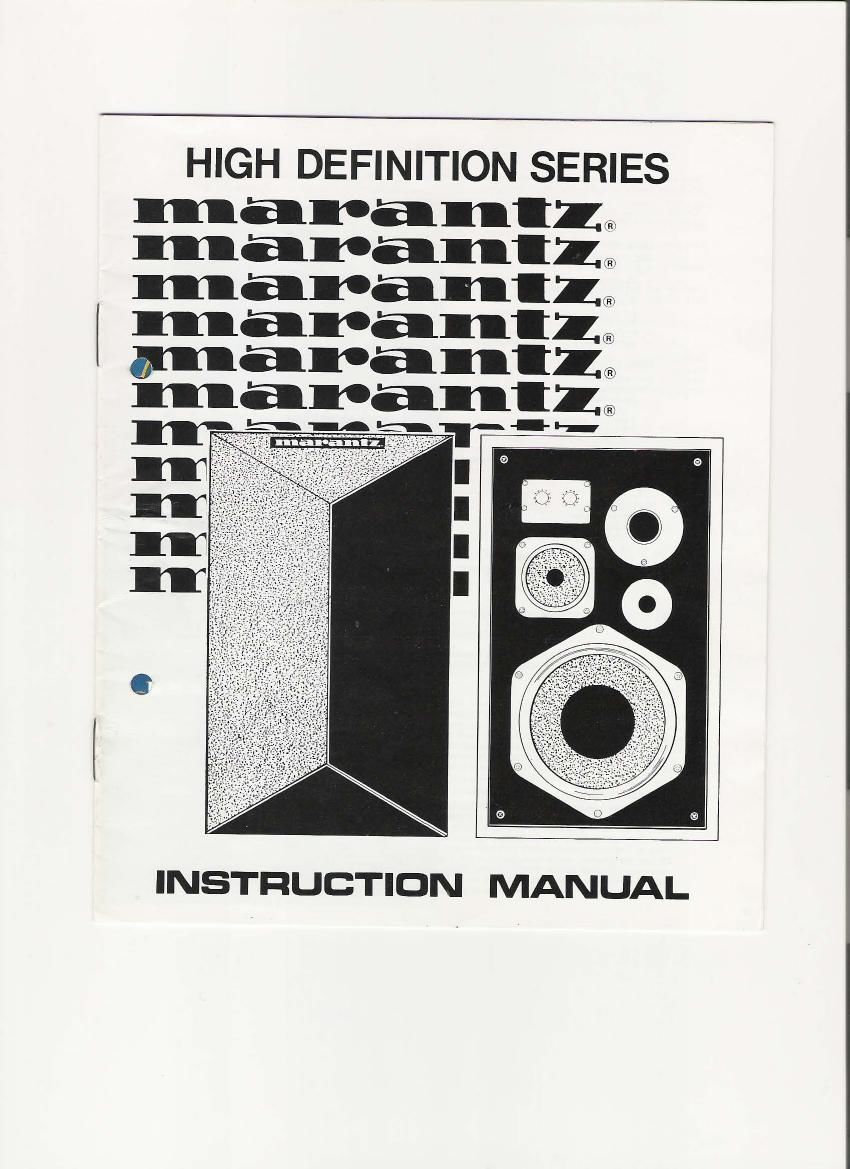 Marantz HD 770 Owners Manual