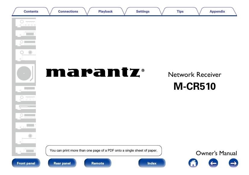 Marantz M CR 510 Owners Manual