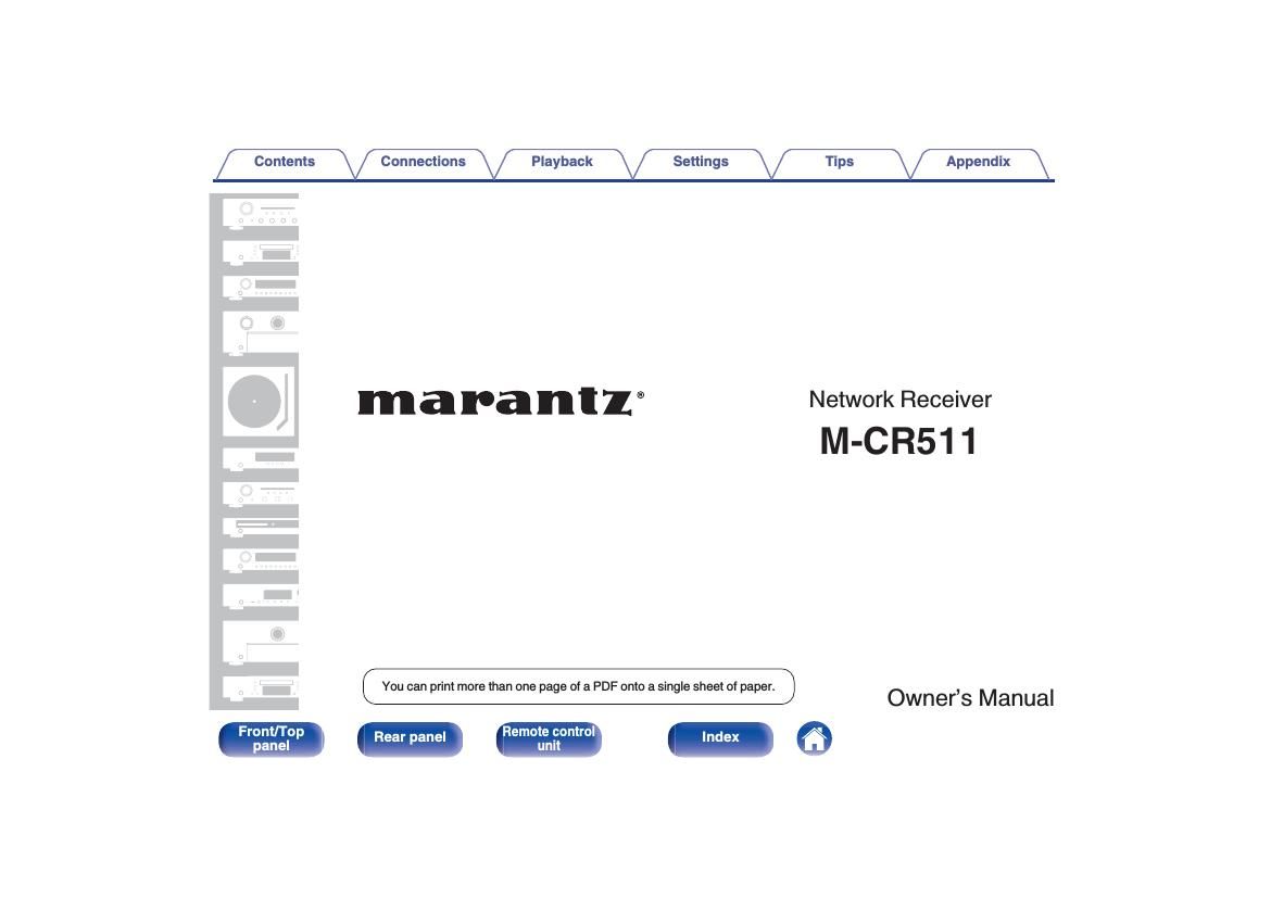 Marantz M CR511 Owners Manual