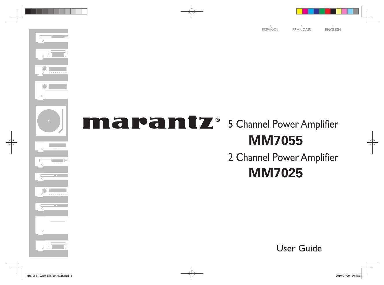 Marantz MM 7055 7025 Owners Manual
