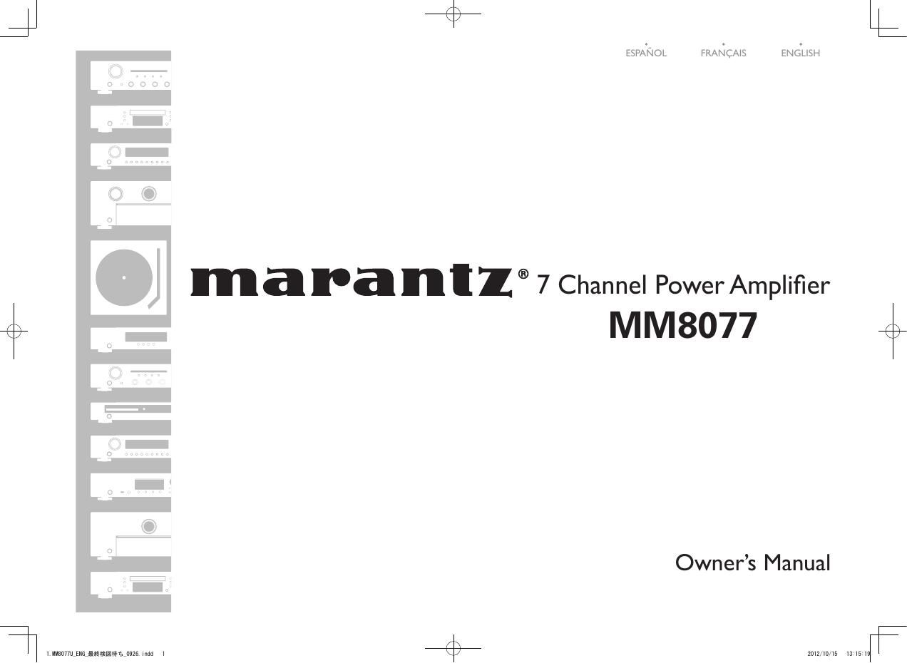 Marantz MM 8077 Owners Manual
