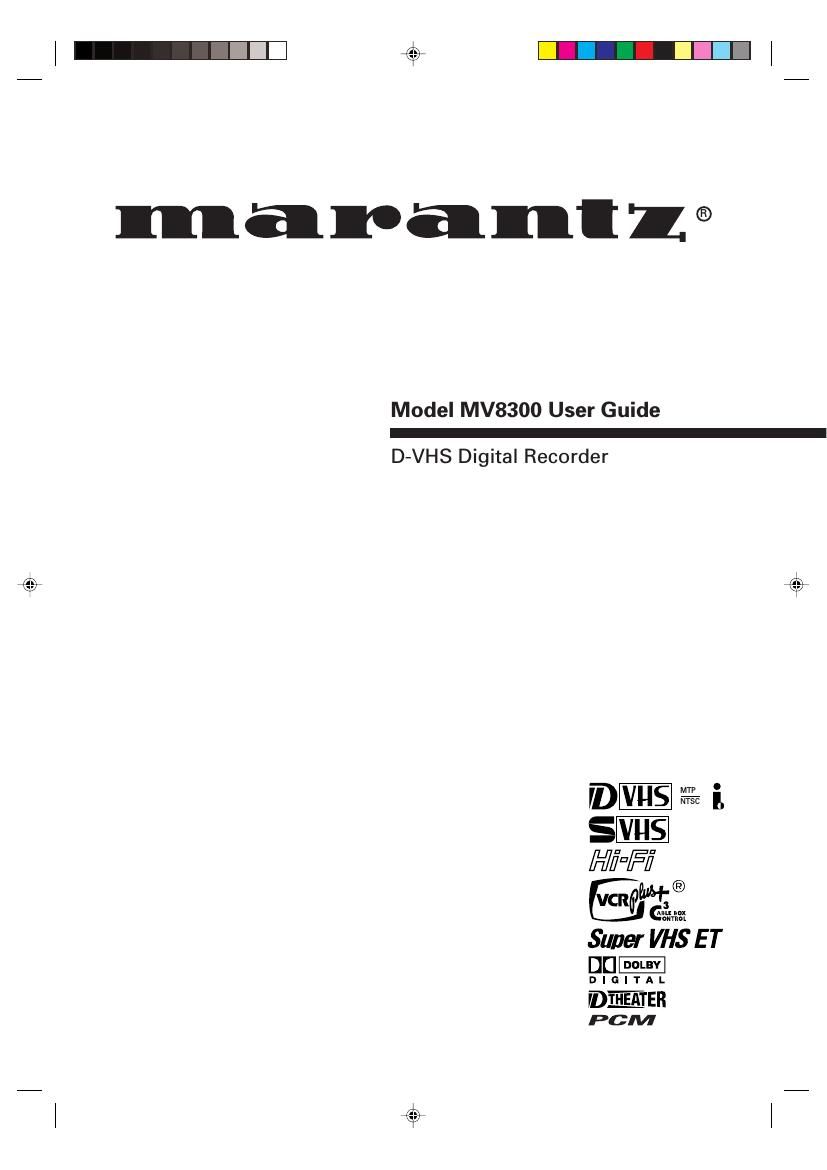 Marantz MV 8300 Owners Manual