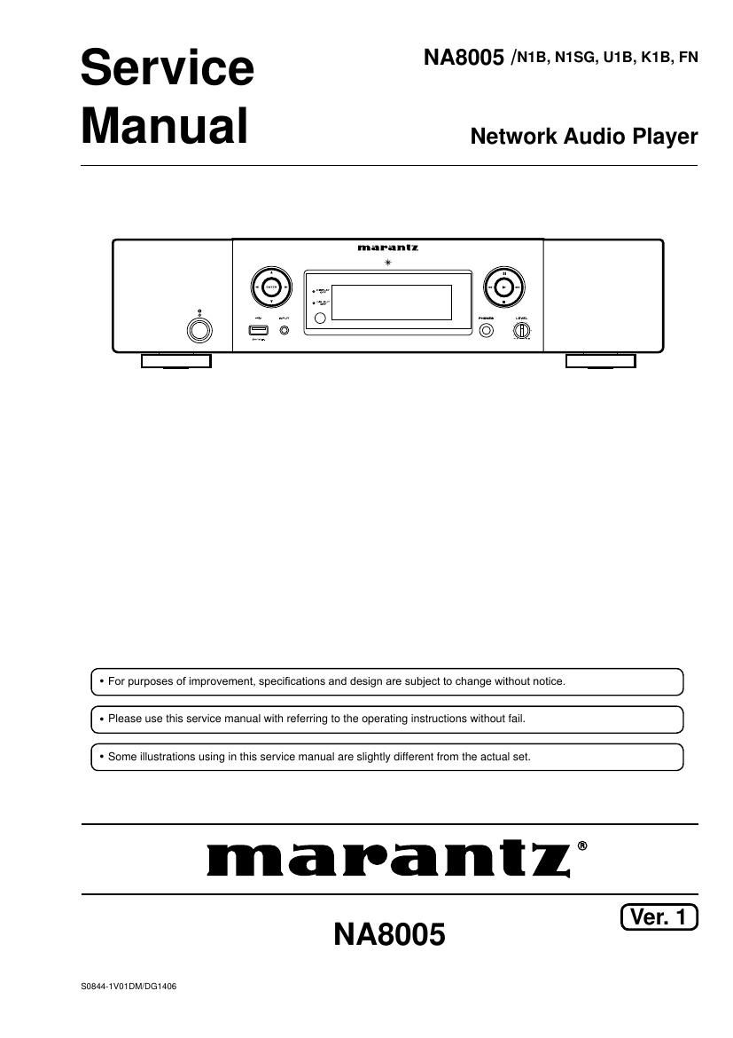 Marantz NA 8005 Service Manual