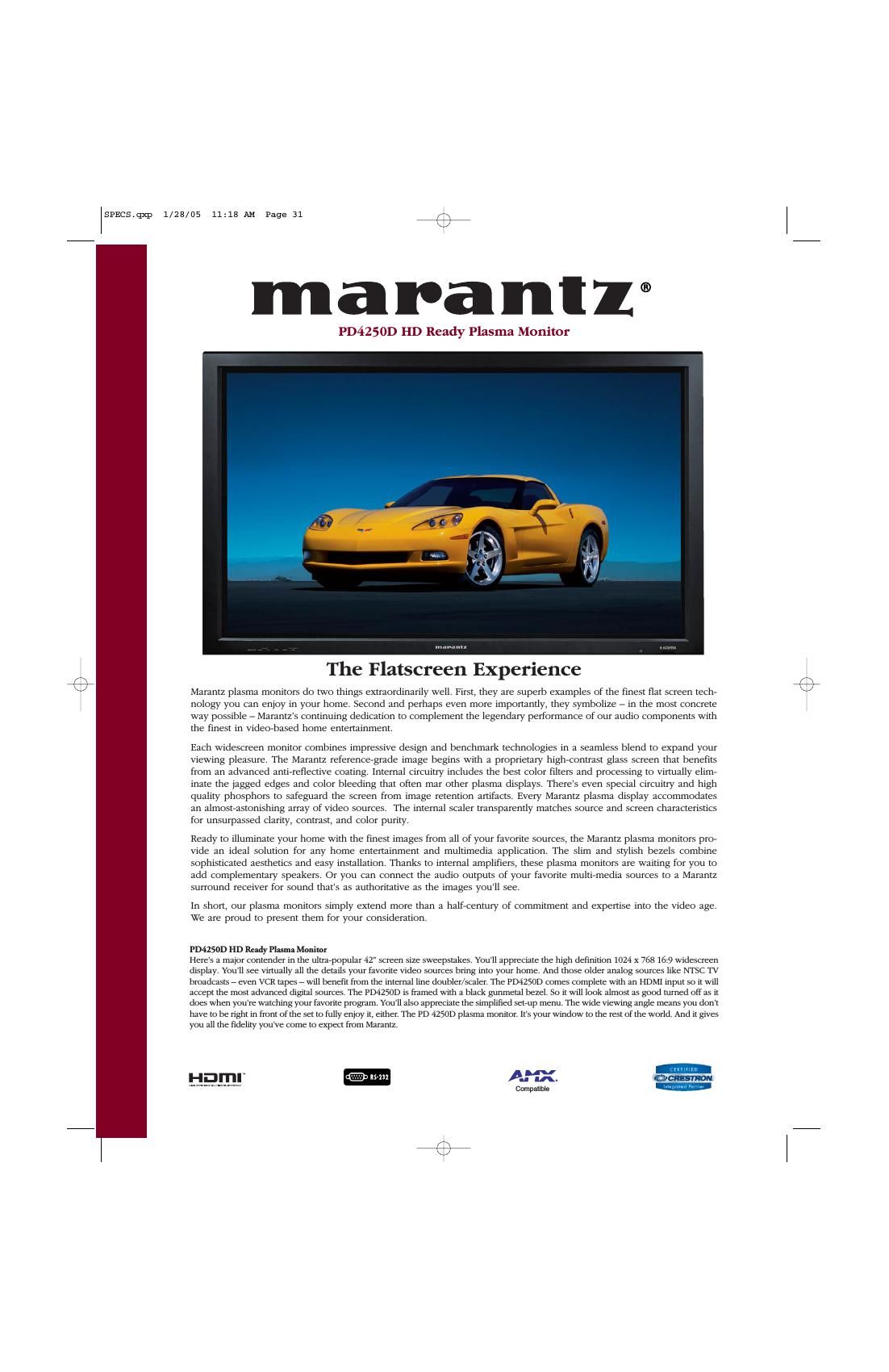 Marantz PD 4250 D Brochure