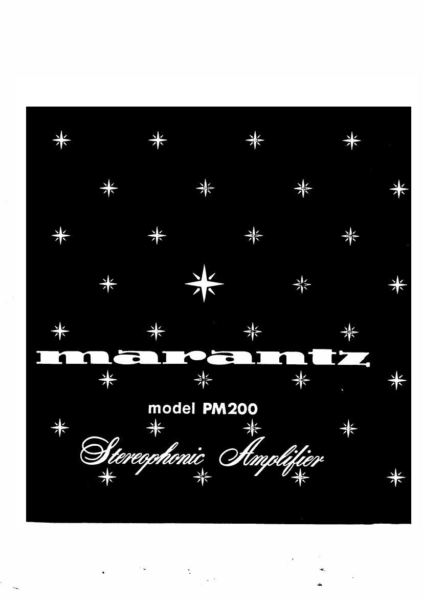 Marantz PM 200 Service Manual