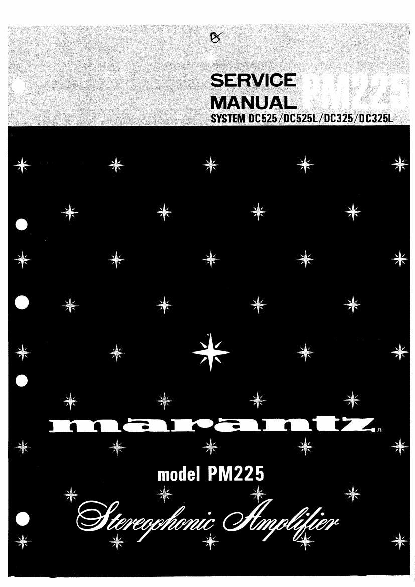 Marantz PM 225 Service Manual