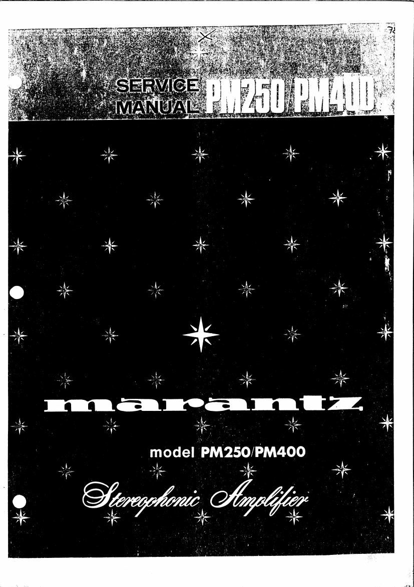 Marantz PM 250 400 Service Manual