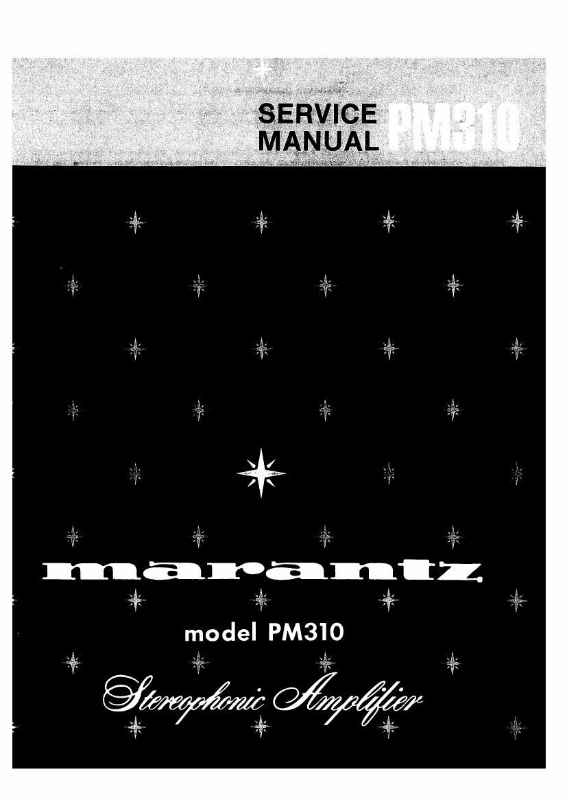 Marantz PM 310 Service Manual