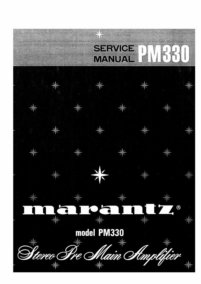 Marantz PM 330 Service Manual