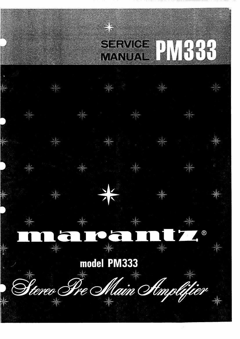 Marantz PM 333 Service Manual