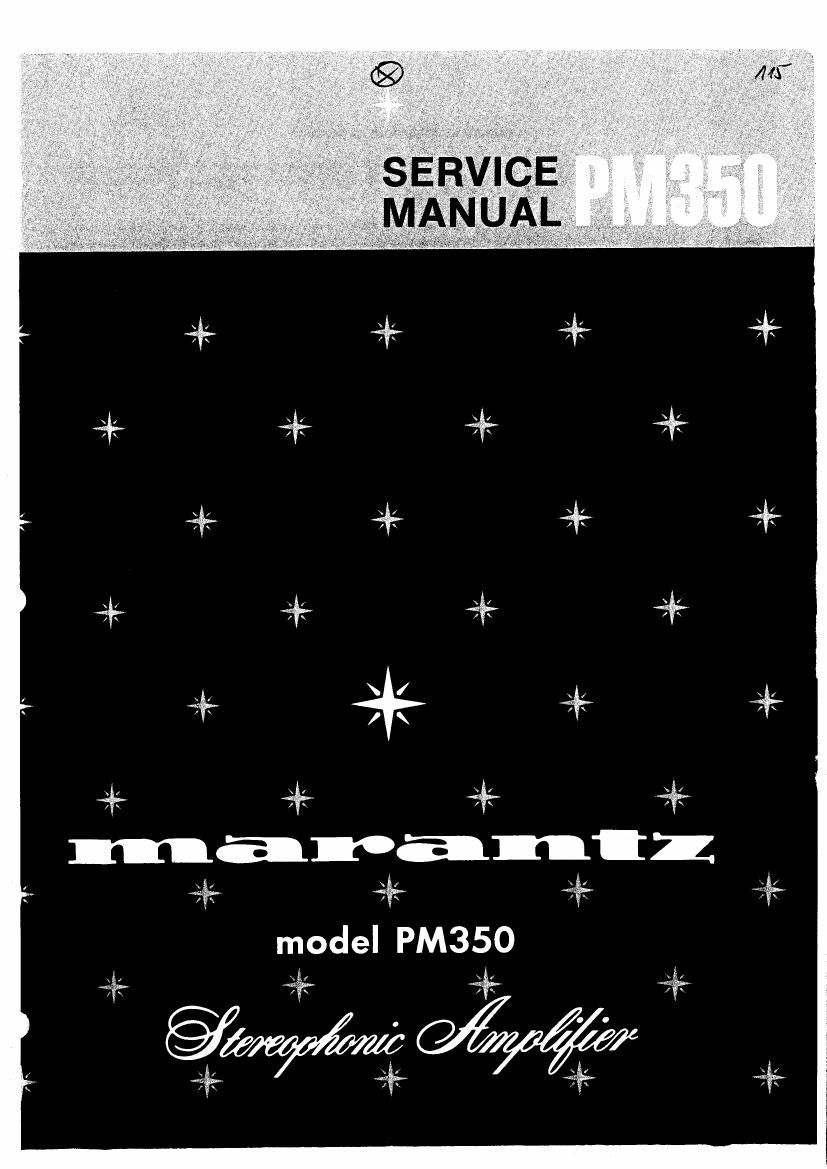 Marantz PM 350 Service Manual