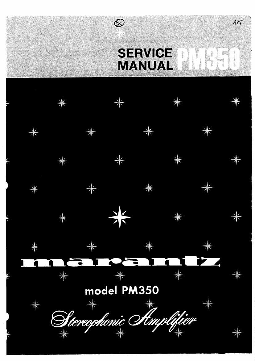 Marantz PM 350 Service Manual
