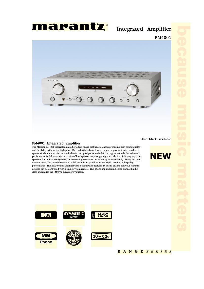 Marantz PM 4001 Brochure