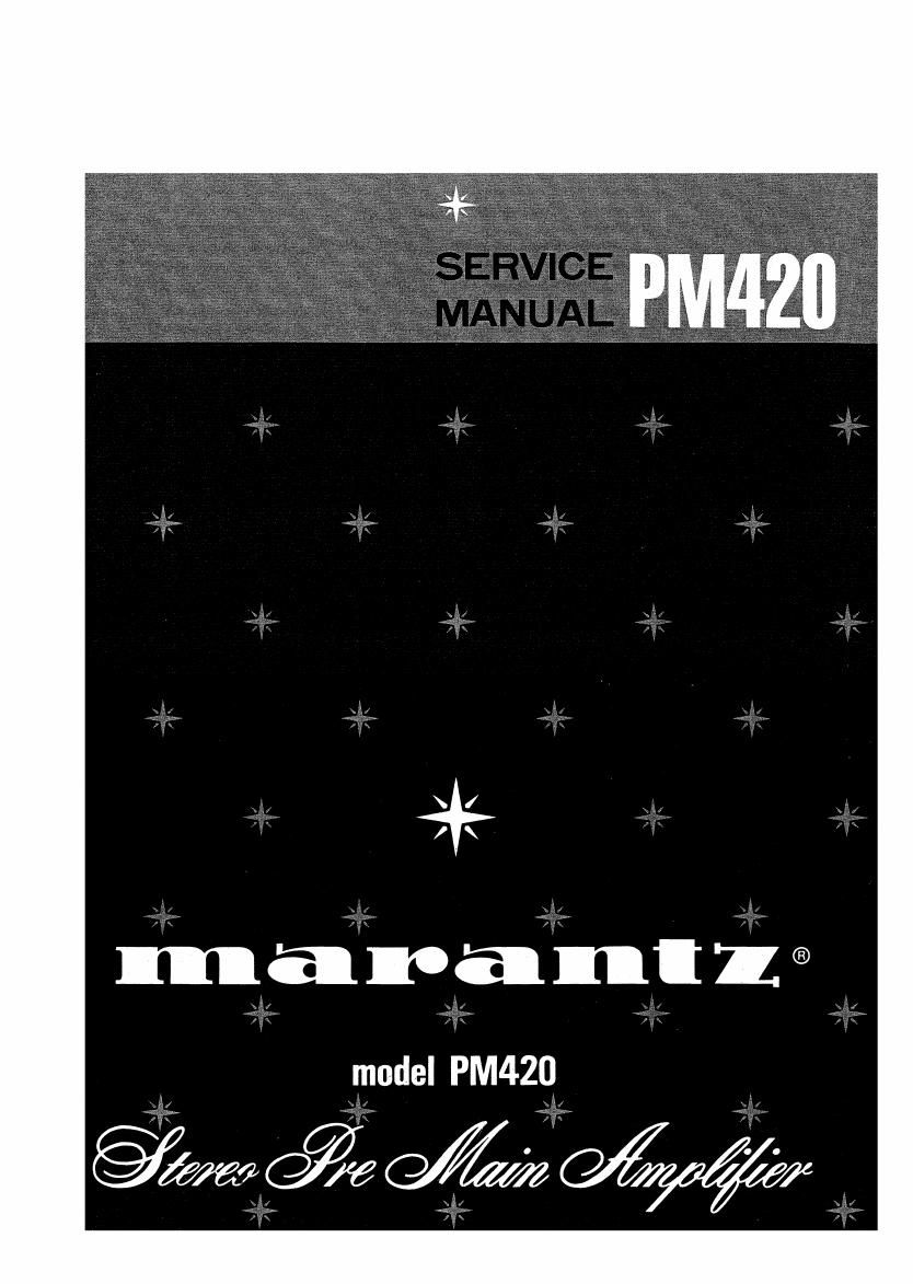 Marantz PM 420 Service Manual