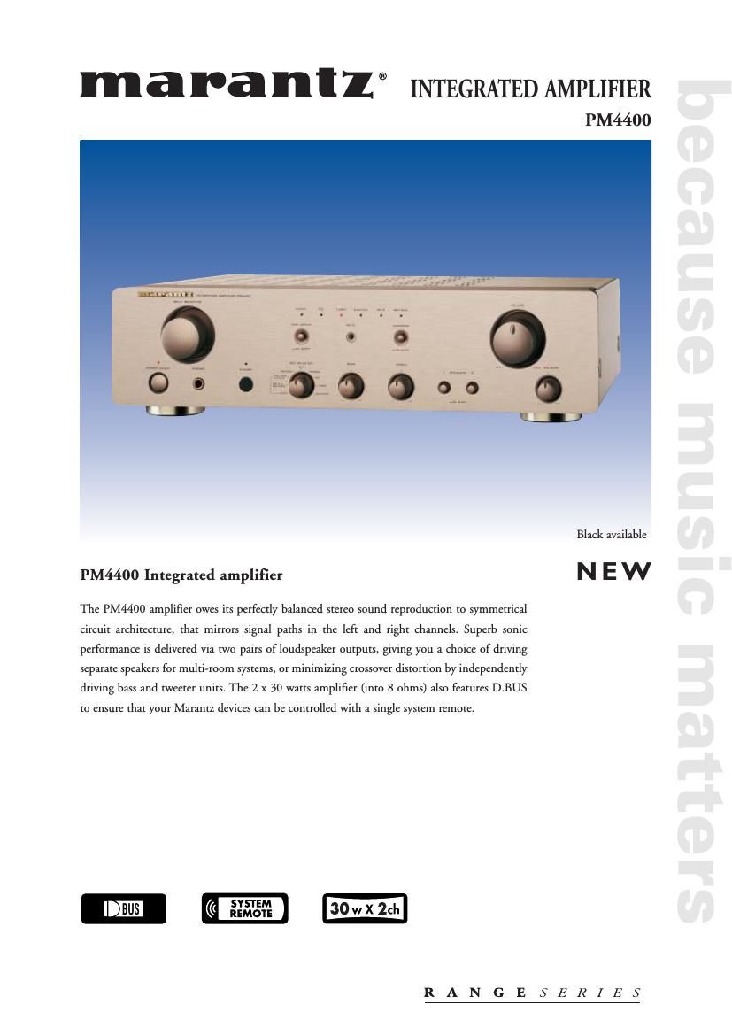 Marantz PM 4400 Brochure