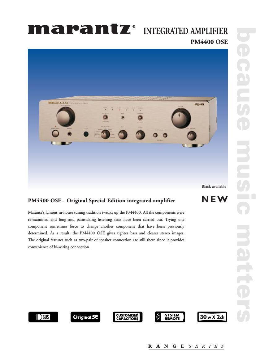 Marantz PM 4400 OSE Brochure