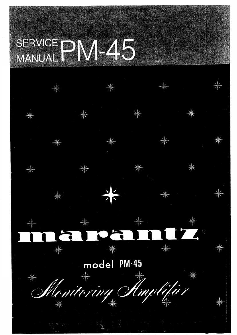 Marantz PM 45 Service Manual