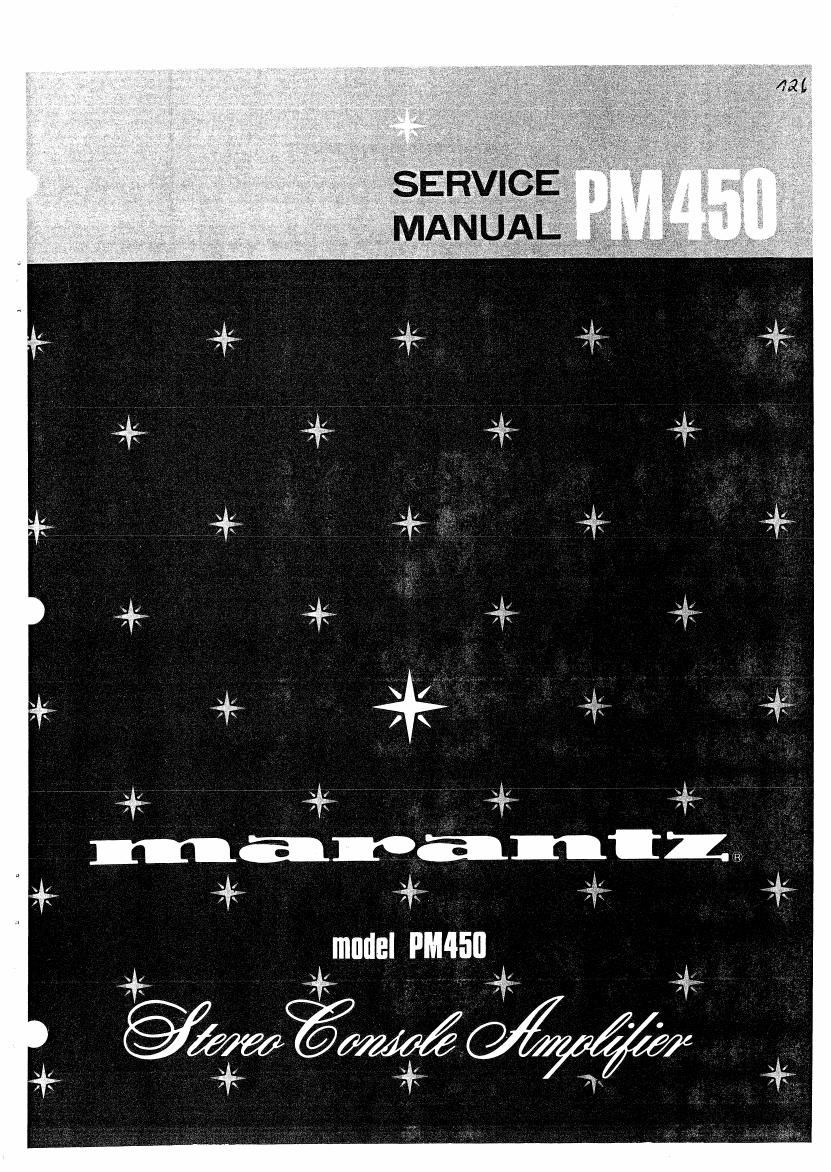 Marantz PM 450 Service Manual