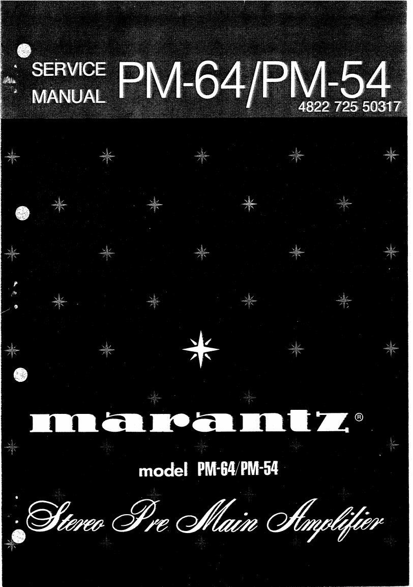 Marantz PM 54 Service Manual