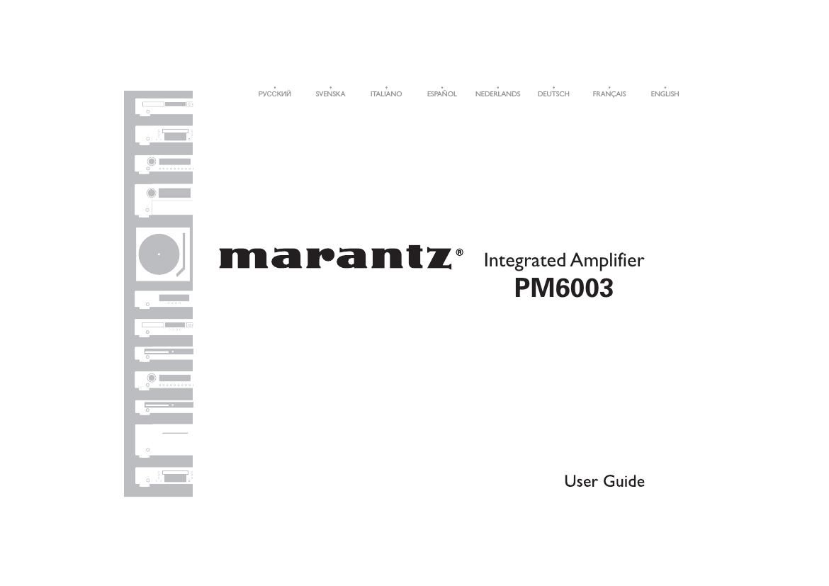 Marantz PM 6003 Owners Manual