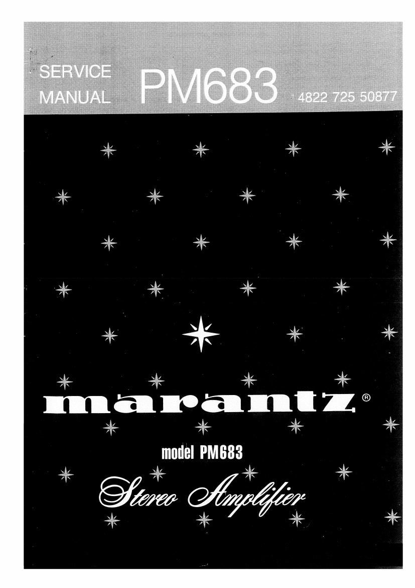 Marantz PM 683 Service Manual