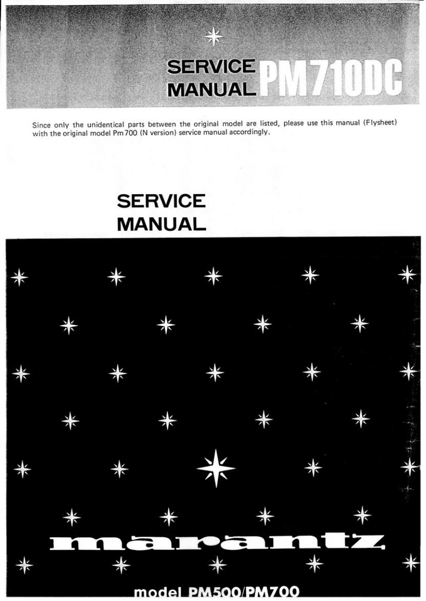 Marantz PM 710 DC Service Manual