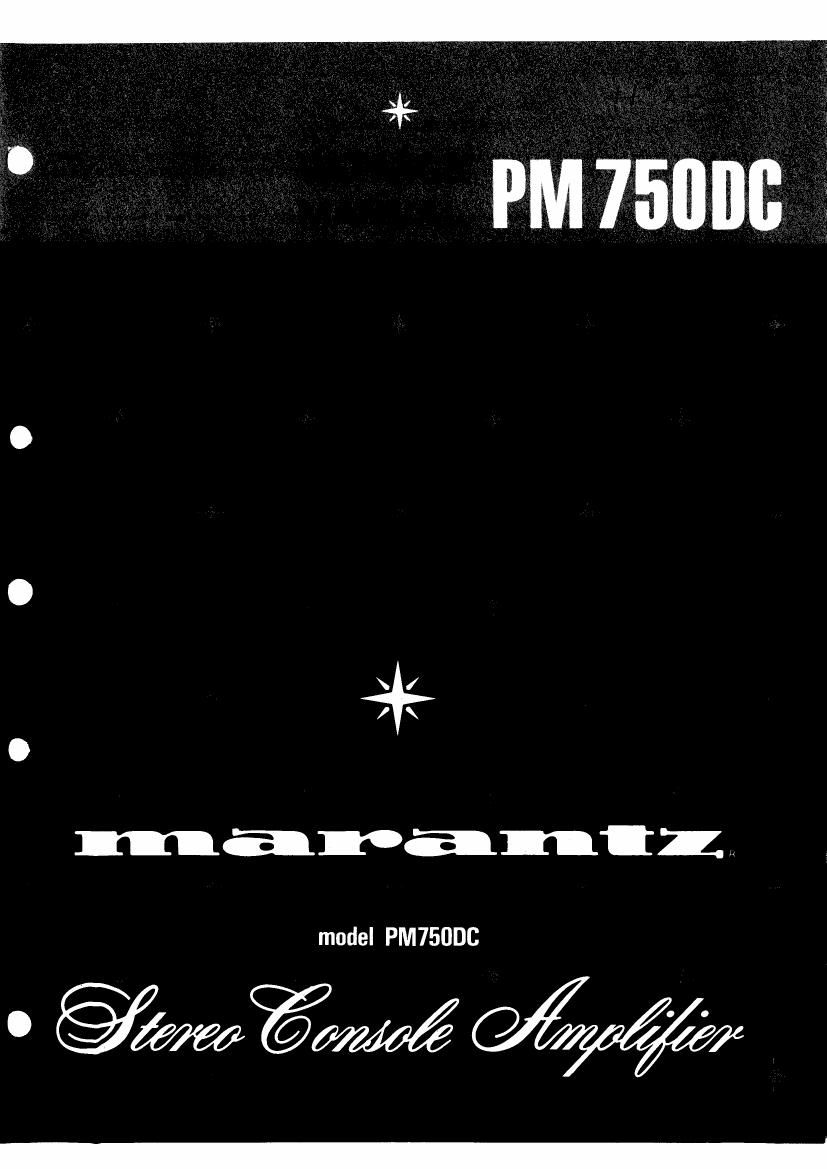 Marantz PM 750 DC Service Manual