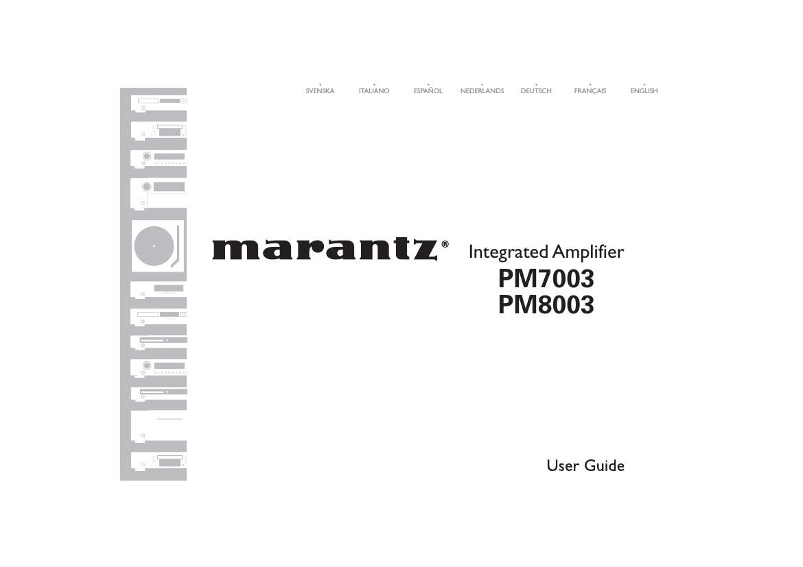 Marantz PM 8003 Owners Manual