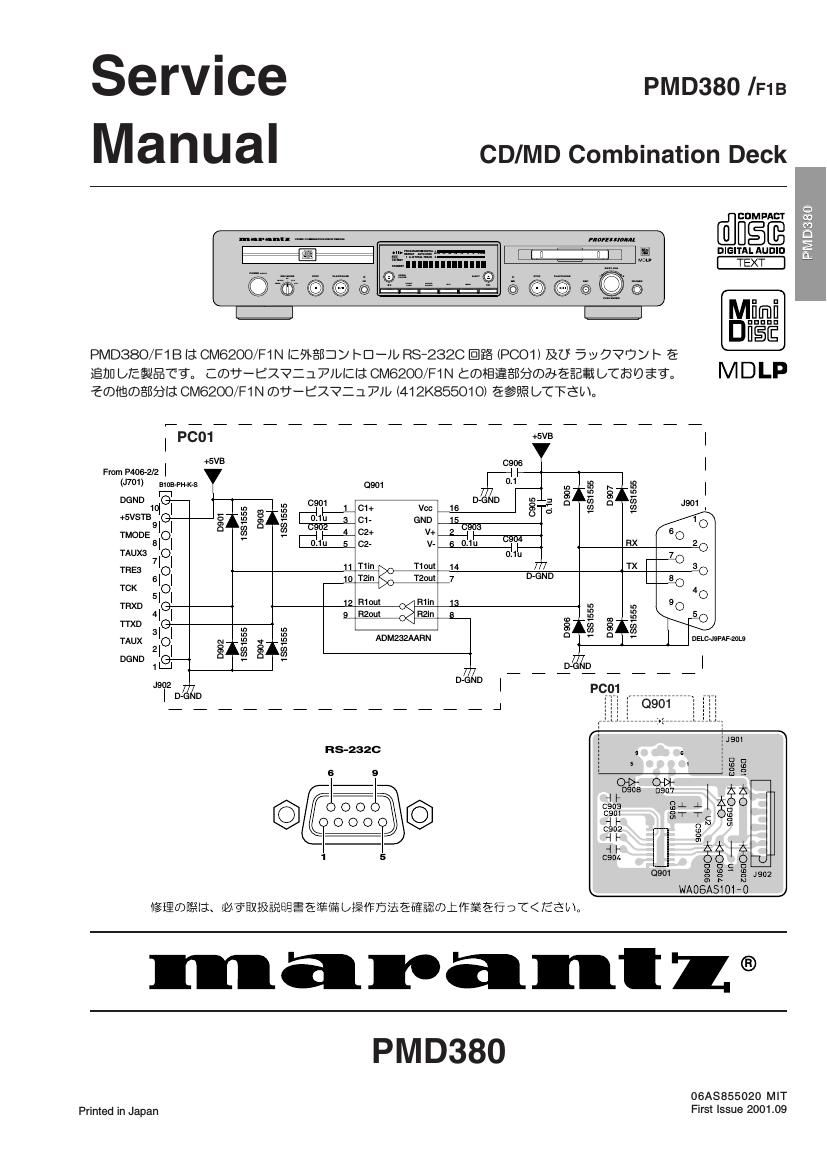 Marantz PMD 380 Service Manual
