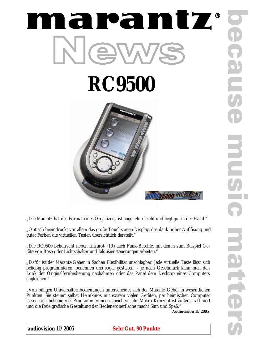 Marantz RC 9500 Brochure 2