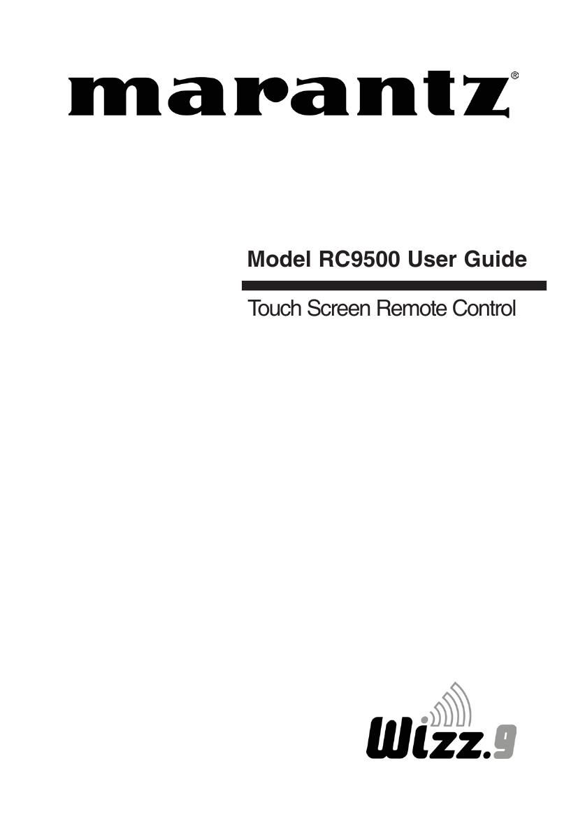 Marantz RC 9500 Owners Manual