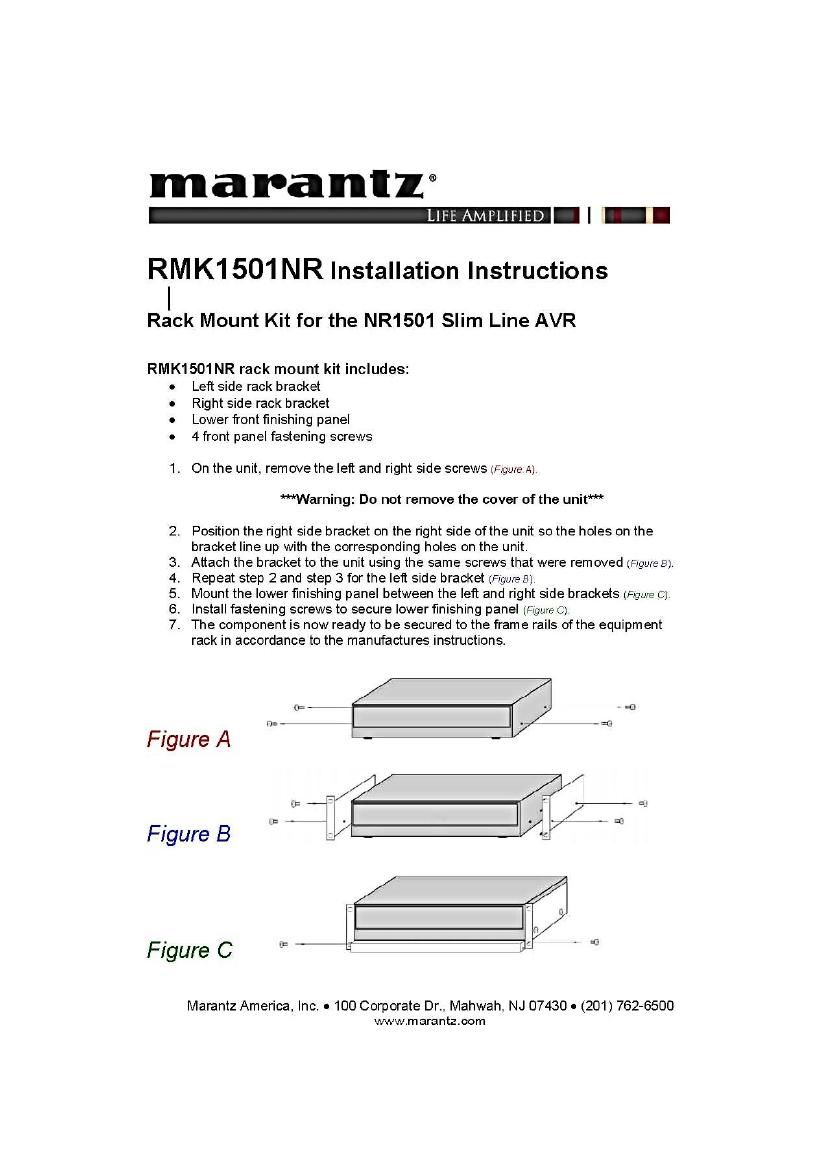 Marantz RMK 1501 NR Owners Manual