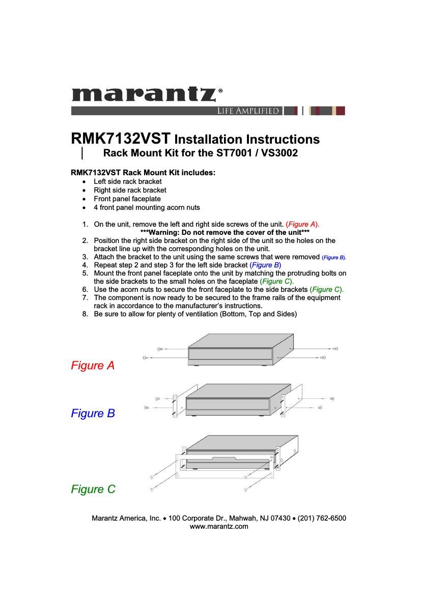 Marantz RMK 7132 VST Owners Manual