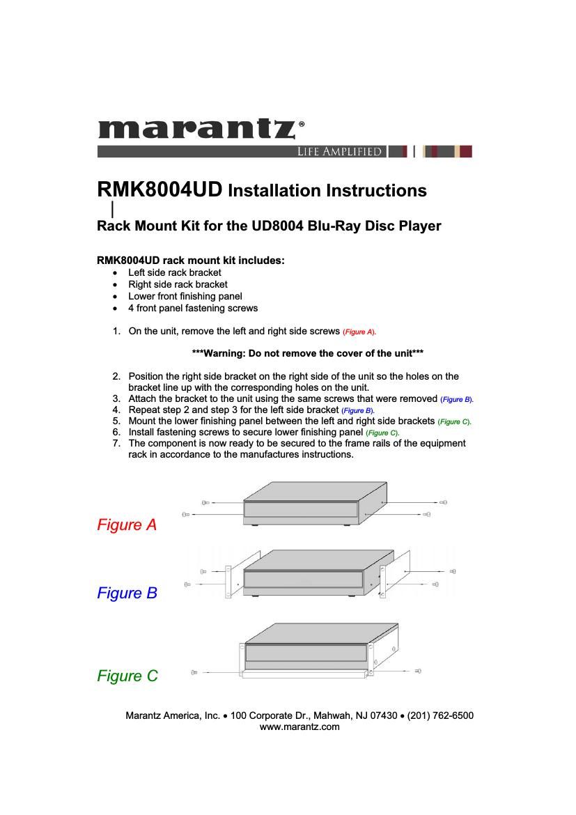 Marantz RMK 8004 UD Owners Manual