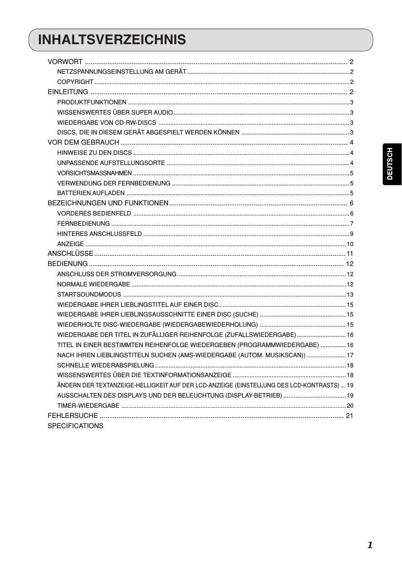 Marantz SA 15 S 1 Owners Manual 2