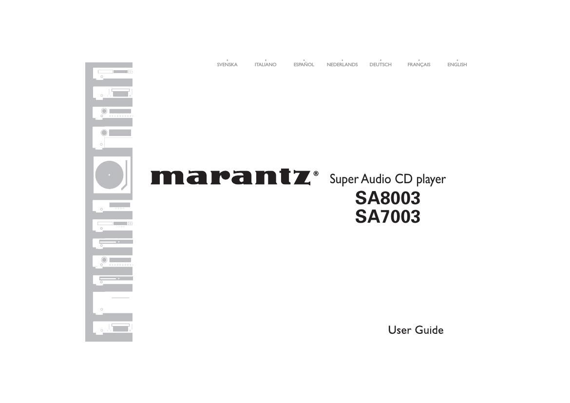 Marantz SA 8003 Owners Manual